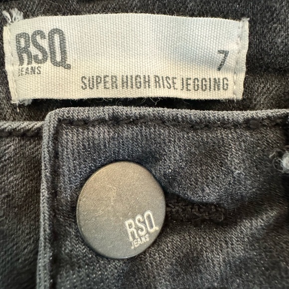 🖤 RSQ Super High Rise Black Jeans - Girls’ Size 7 - Picture 4 of 6